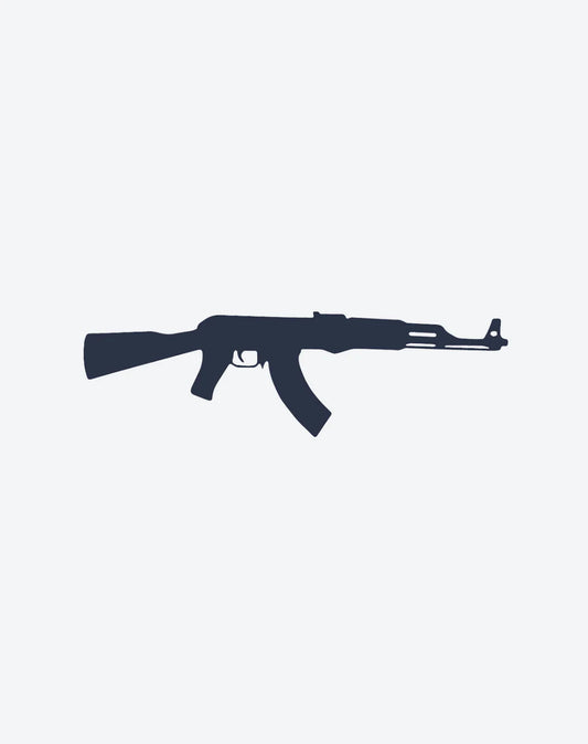 AK47 - (Temp TaTToo) 6x3 Inches