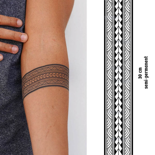 MAORI ARMBAND - (Temporary Tattoo)