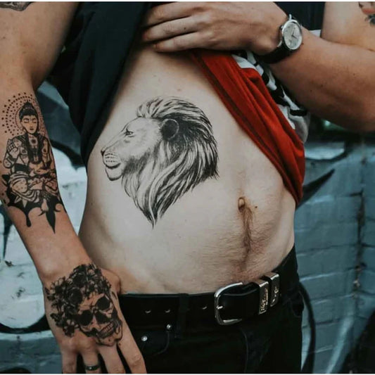 Majestic Lion - Temporary Tattoo